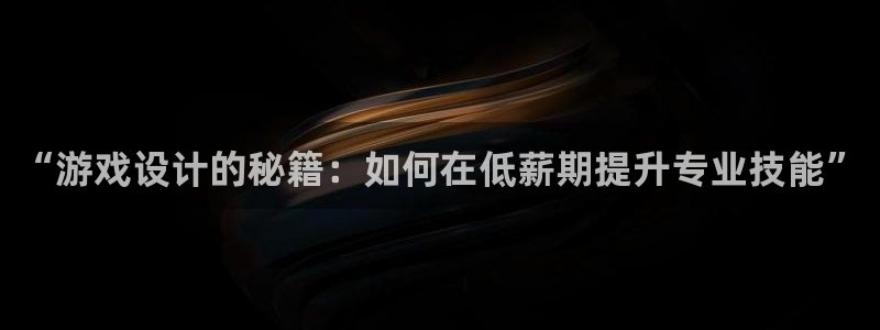 沐鸣2平台代理：“游戏设计的秘籍：如何在低薪期提升专业技能”